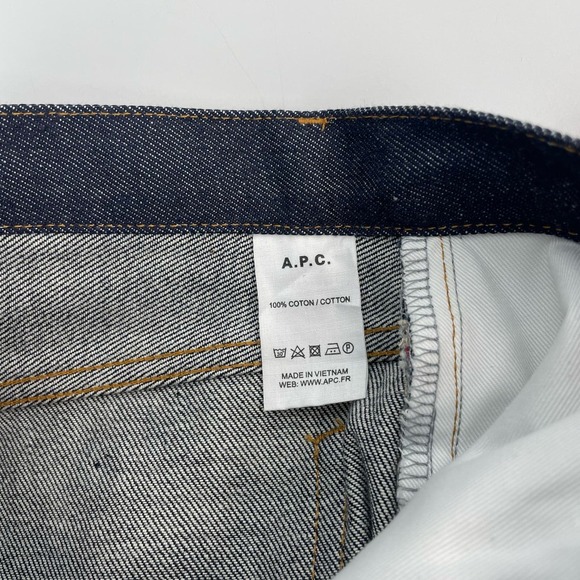 NWT A.P.C. Men's New Cure Jean Sz 25 Indigo Selvedge Denim - Picture 13 of 15